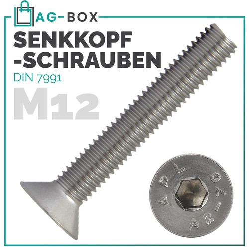 Senkkopfschrauben m12 din 7991 - senkkopfschrauben,